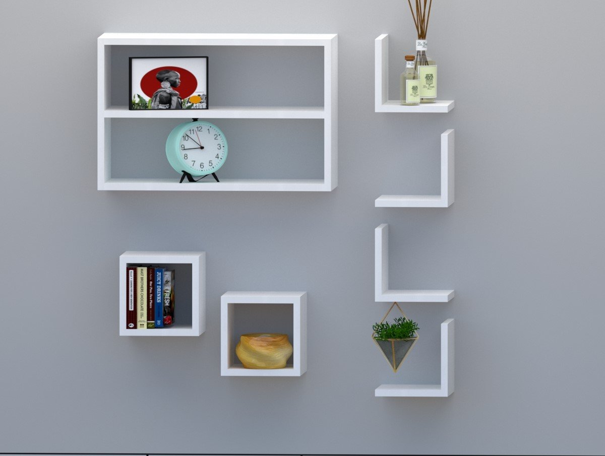 Kit Nichos Decorativo 100% Mdf Branco 15mm.