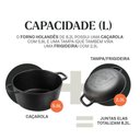 Ver imagem 2 de Panela Forno Holandes Mg 28 Cm 8,2 L em Ferro Fundido Panela Mineira