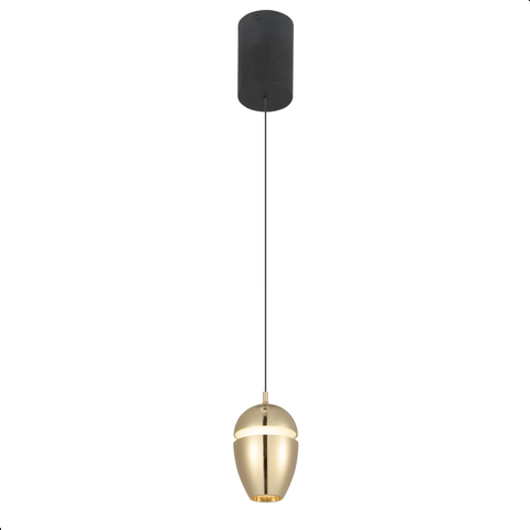 Pendente Solo Metal 12cm Led Integrado 8w Bivolt 3000k Sala