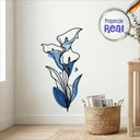 Ver imagem 1 de Adesivo Floral Boho Azul Estilo Nórdico 45x90 Minimalista Mod.04