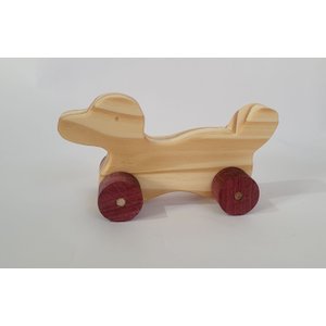 Cachorro de Madeira Maciça. Brinquedo Artesanal e Decoração.
