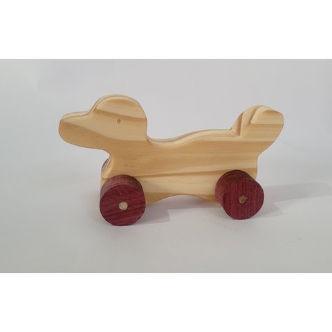 Cachorro de Madeira Maciça. Brinquedo Artesanal e Decoração.