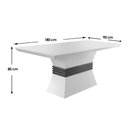 Ver imagem 4 de Conjunto Mesa Ágata 6 Lugares Tampo MDF Capuccino e Suede Creme 180cm Rufato