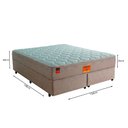 Ver imagem 2 de Cama Box com Colchão Queen Size Molas Pocket Black Tie Extra Firme Fortezza 158x198