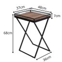 Ver imagem 5 de Mesa de Canto Para Sala Dobrável Com Bandeja Preto Fosco