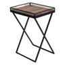 Mesa de Canto Para Sala Dobrável Com Bandeja Preto Fosco - 3