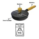 Ver imagem 2 de Frigideira Fast Egg Cabo Madeira e Tampa Ferro Fundido 15cm Libaneza 94094LB