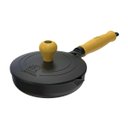 Ver imagem 1 de Frigideira Fast Egg Cabo Madeira e Tampa Ferro Fundido 15cm Libaneza 94094LB