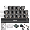 Ver imagem 4 de Kit 16 Câmeras Intelbras 3220b Full Color com Áudio Dvr Intelbras Imhdx 3132 Inteligência Artificial