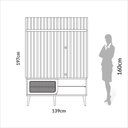 Ver imagem 4 de Kit Rack com Painel para Tv com Tela Palhinha 139cm 100% Mdf Tb324 Dalla Costa - Freijó