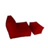 Kit Pufe Puff e Poltrona de Isopor para Área Externa Square Vermelho - 2