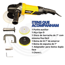 Ver imagem 2 de Politriz Angular Profissional 7 Polegadas 1300w Vonder 220v