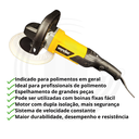 Ver imagem 3 de Politriz Angular Profissional 7 Polegadas 1300w Vonder 220v