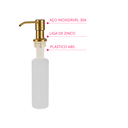 Ver imagem 3 de Dispenser Dosador para Detergente 300ml Aço Inox 304 Dourado Idi02