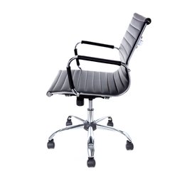 Kit com 4 Cadeiras Diretor Charles Eames Esteirinha Preta Giratória 11D - 8