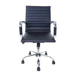Kit com 4 Cadeiras Diretor Charles Eames Esteirinha Preta Giratória 11D - 7