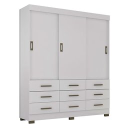 Guarda Roupa Casal 2239 Branco Carbono Flex – Araplac - 1