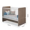 Berço Mini Cama Padrão Americano com Suporte para Mosquiteiro e Rodízios Sírius Peternella Móveis - 7