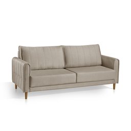 Sofá Living Biagio 2,20m Linho - Fortbello Estofados:bege - 2