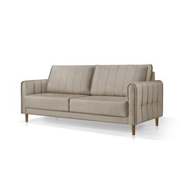 Sofá Living Biagio 2,20m Linho - Fortbello Estofados:bege - 4