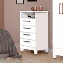 Ver imagem 1 de Cômoda Star 4 Gavetas em MDF com Deck e Pés Tuboarte