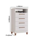 Ver imagem 2 de Cômoda Orion 100% MDF 4 Gavetas 1 Deck