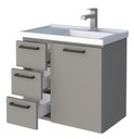 Ver imagem 3 de Conjunto Gabinete Ame para Banheiro com Toucador e Espelheira com Prateleiras para Objetos Lavatório