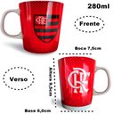 Ver imagem 5 de Caneca Porcelana Premium Brasfoot Flamengo 280 Ml Licenciada Branco