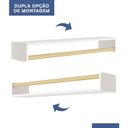Ver imagem 3 de Prateleira Theo 93,6cm Branco Fosco/madeira Natural - Reller Móveis