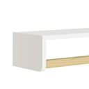 Ver imagem 2 de Prateleira Theo 93,6cm Branco Fosco/madeira Natural - Reller Móveis