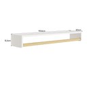 Ver imagem 4 de Prateleira Theo 93,6cm Branco Fosco/madeira Natural - Reller Móveis