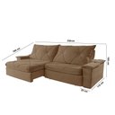 Ver imagem 6 de Sofá Apollo Veludo 02 Módulos 90 Cm B25cm Meu Sofá Online
