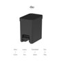 Lixeira com Pedal e Tampa Trium Esconde Sacola 6 Litros - ou - 5