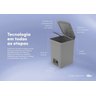 Lixeira com Pedal e Tampa Trium Esconde Sacola 6 Litros - ou - 6