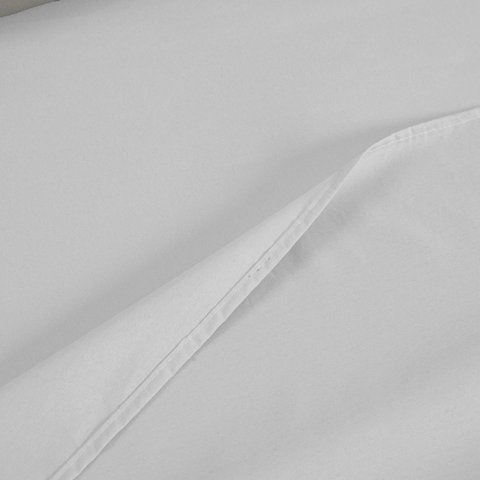 Roupa Cama Casal 300 Fios Lençol Virol sem Elástico de Algodão:branco