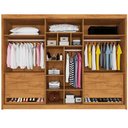 Ver imagem 3 de Guarda Roupa 6 Portas 2 Portas Ripadas Potente com Espelho 100% Mdf Peroba Off White - Móveis Europa