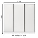 Ver imagem 3 de Guarda Roupa Infantil Madesa Logan 100% Mdf 3 Portas de Correr