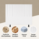 Ver imagem 5 de Cabeceira Suede 140 cm Casal Moderna Frame Estofada Cama Box:Branco
