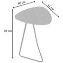 Ver imagem 3 de Mesa de Apoio Folha Preto em Metal Preto 69 Cm