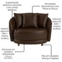 Ver imagem 5 de Poltrona Decorativa Maya Pes Madeira Courino Tcs 721 Moll