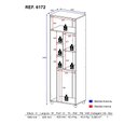 Ver imagem 4 de Armário Multiuso para Lavanderia com Porta Vassouras Branco