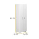 Ver imagem 3 de Armário Multiuso para Lavanderia com Porta Vassouras Branco