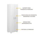 Ver imagem 5 de Armário Multiuso para Lavanderia com Porta Vassouras Branco