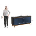 Ver imagem 4 de Aparador Kappesberg 4 Portas Preto Fosco/azul Profundo 156cm