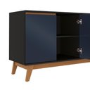 Ver mais imagens de Aparador Kappesberg 4 Portas Preto Fosco/azul Profundo 156cm