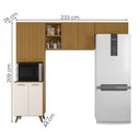 Ver imagem 4 de Cozinha Compacta 7 Portas Olinda Freijó Ripado e Off White