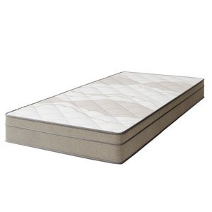 Colchão Solteiro Molas Ensacadas 88x188x25cm Florida Bege Portobel - Suporta até 120kg por Pessoa