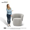 Ver imagem 7 de Kit Poltrona e Namoradeira Aisha Orgânica Bouclê Bege - Desk Design