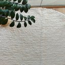 Ver imagem 1 de Tapete Artesanal Redondo Boho Peludo Branco 1,45