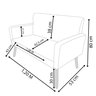 Kit Namoradeira Decorativa + 2 Poltronas Para Sala Reforçadas + 2 Puff Redondo Suede Cinza - 5